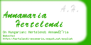annamaria hertelendi business card